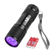 Lighting EVER Black Light Flashlight, Small UV Lights 395nm, 1 Pack,