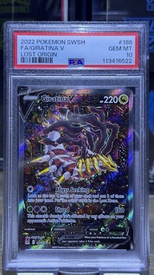 Girantina V Alt Art PSA 10 Lost Origin 186 Pokemon Clean Centering