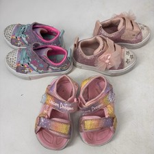 Toddler Girls Light Up Unicorn Glitter Shoes Lot Sneakers Sandals Rainbow Size 5