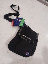 Champion Command Logo Zip Sling Bag Black