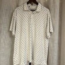 Under Armour Men  s Playoff Polo Blue Floral XL White Golf Casual Comfort Stretch