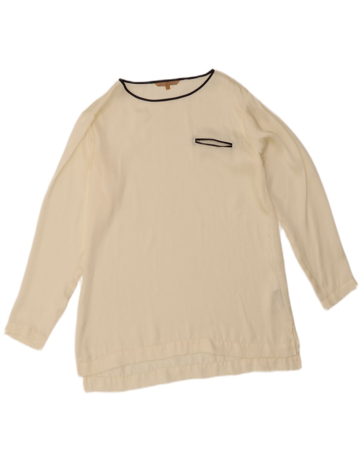 SILVIAN HEACH Womens Oversized Blouse Top UK 10 Small Off White Polyester DI35