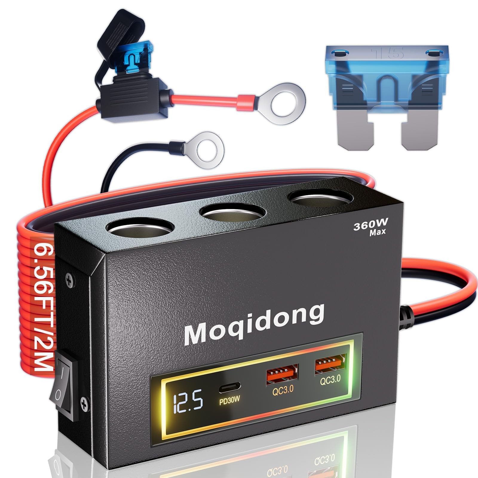 Adapter With Eyelet Terminal: 15a Metal 12v Cigare...