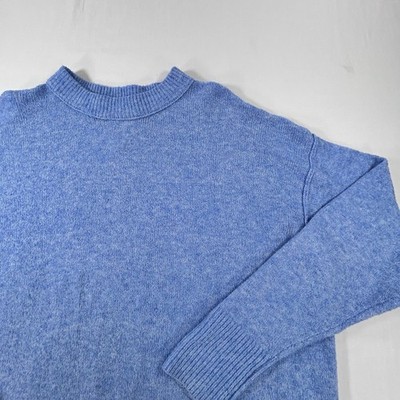 Aerie Light Blue Knit Sweater Mock Neck XS Sweatshirt Inside out Sown Soft