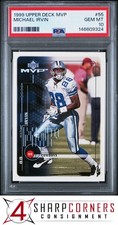 1999 UPPER DECK MVP #55 MICHAEL IRVIN COWBOYS HOF POP 4 PSA 10