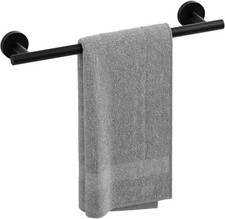 18" Matte Black Towel Bar, Towel Rack for Bathroom Wall-Mounted,Stainless Steel