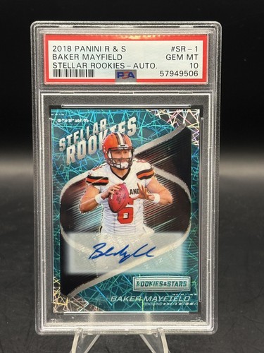 2018 Rookies & Stars Baker Mayfield Stellar Rookies Signatures PSA 10 #/25
