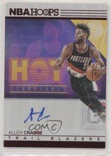 2016-17 Panini NBA Hoops Hot Signatures Red 19/25 Allen Crabbe #6 Auto p1p