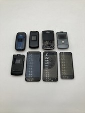Lot of 8 Phones iPhones Motorola Razr BlackBerry Samsung LG Untested Read Desc