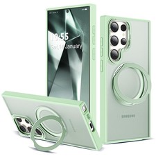 with Samsung Galaxy S22 & S23 Ultra Case with 360Rotatable Magnetic Ring Stan...