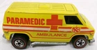 Vintage Redlines Hot Wheels Yellow Paramedic Ambulance Loose Van 1974 Hong Kong