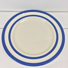 TG Green Cornishware Lunch Plate Blue & White Stripe 24.5cm Serving Tableware