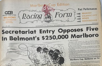 SECRETARIAT VINTAGE 1973 DAILY RACING FORM - Various Issues See Description
