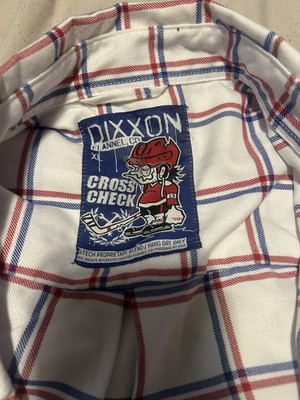 DIXXON Flannel Co. Cross Check White Blue Red Snap Button Long-Sleeve Shirt XL