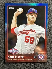 DOUG FISTER #180 2015 Topps Opening Day Blue Foil Washington Nationals