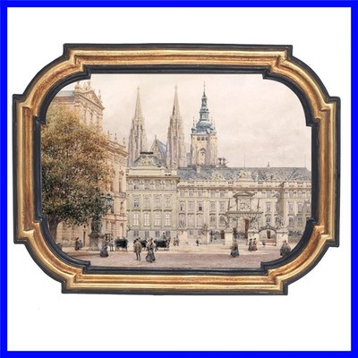 Antique Elegant 4x6 Picture Frame with Velvet Back for Tabletop or Wall Display