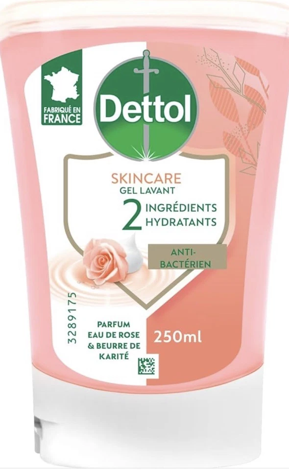 *LOT DE 2* recharge distributeur savon liquide DETTOL No touch rose karité - Photo 1/1