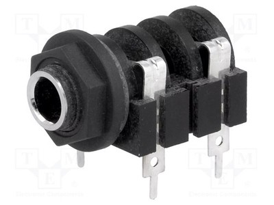 Buchse mono Löten Steckverbinder: Jack 6,3mm Wege: 2 weiblich