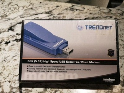 Trendnet 56K (V.92) High Speed USB Data/Fax/Voice Modem TFM-560U New Sealed 