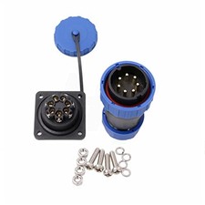 TY28 7 Pin 25A Male Female Aviation Waterproof Connector Cable Plug Socket Sc...