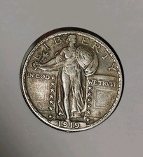 Novelty Production 1919s Silver Pl.  Standing Liberty Quarter.