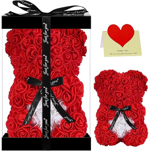 Gift for Mom Women-Rose Cute Bear - Rose Adorable Teddy Artificial Bear - Bes...