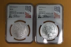 2023 Morgan Dollar and Peace Dollar Set NGC MS70 Thomas Uram Signed