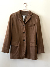 Jil Sander Three Button Brown Wool Cashmere Blazer size 34/S
