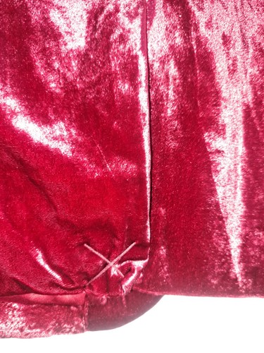 Torrid Red Velvet Smoking Jacket Blazer Size 0 | Classic 50s Holiday Glam - Picture 7 of 12