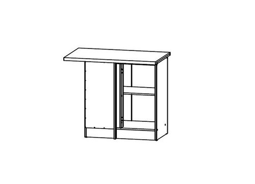 Kitchen Corner Base Cabinet 100cm Unit 1000mm Left Lower Cupboard Grey Junona - Picture 8 of 12