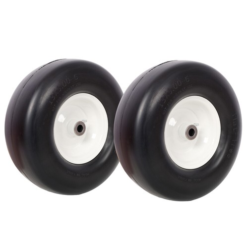 2pcs 13x5.00-6"Flat Free Lawn Mower tires,Zero Turn Mower replacement Solid Tire