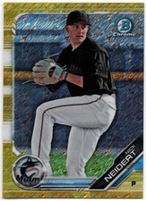 2019 Bowman NICK NEIDERT CHROME GOLD SHIMMER REFRACTOR Prospect Card #03/50