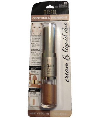 Milani Contour & Highlight Cream & Liquid Duo ~01 Fair/Light~ NIB!