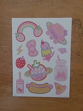 Hello Kitty Sanrio Kawaii Sticker Sheet For Decoration, Journal, Scrapbook