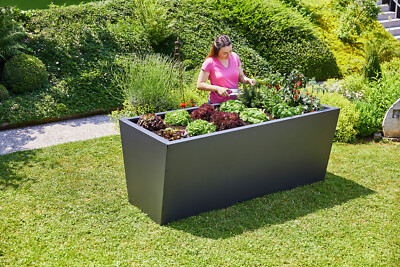 Hochbeet Gutta Valenta 200 Anthrazit 200x90x80 cm. Für Garten, Balkon & Terrasse