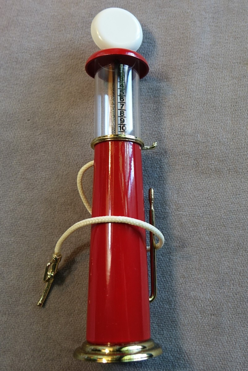 VTG 1980 Visible Gas Pump Roy's Miniature Replica Red White-  Original Box
