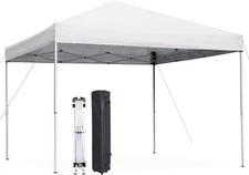 Canopy Pop Up Party Tent 10 x 10 FT Adjustable Heights w/Wheel Bag Outdoor White
