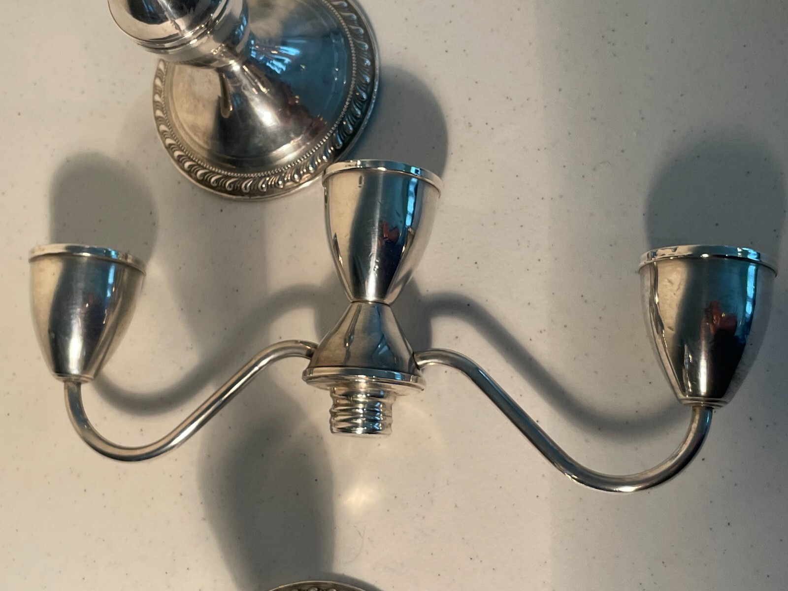 Duchin Sterling Silver Pair Weighted Convertible Candlesticks