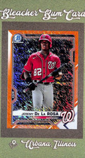 2021 Bowman Chrome Prospect Jeremy De La Rosa Orange Shimmer /25 Nationals