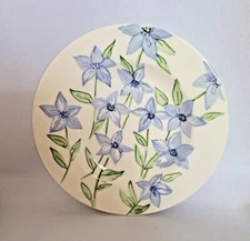  Harry and David China  8.25" Dessert Appetizer Plate - Blue Star Flower