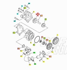 GIRANTE POMPA ACQUA ORIGINALE YAMAHA XT 660 R e X  TENERE 660 Z