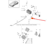 Câble de batterie positif PORSCHE 718 CAYMAN 982 99161101402 NEUF ORIGINE