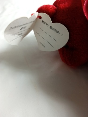 Ty Beanie Baby Juli Happy Birthday Bär - 8 Zoll Sitzsack Plüsch mit Etikett von 2001 - Bild 9 von 9
