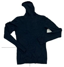 Zara Turtleneck Long Sleeve Shirt Women Small Worn Rayon Blend Black