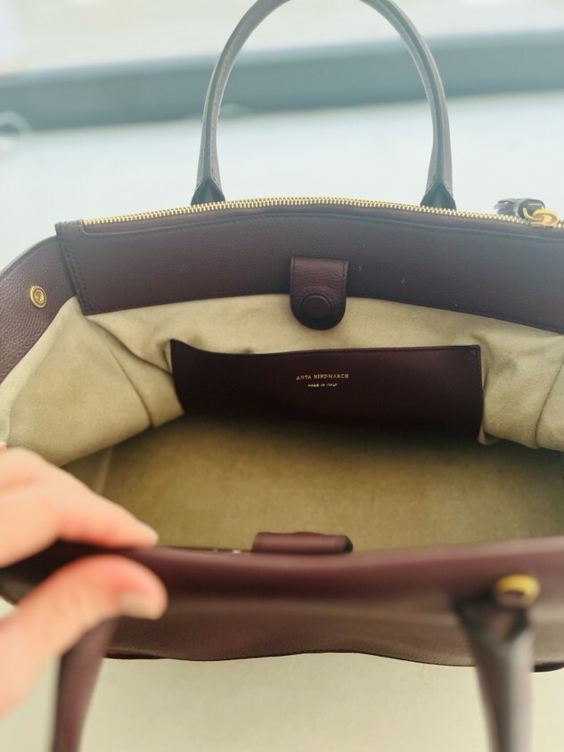 Anya Hindmarch rosewood grain leather tote bag very good condition eBay