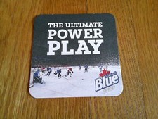 Labatt Blue Beer Coaster 2013 Ice Hockey Power Play Collectible FREE SHIP