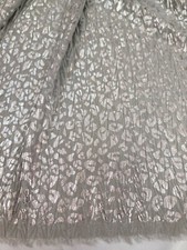 Silver Spandex Fabric By The Yard Cheetah Stretch Fashion
