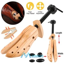2-Way Wooden Adjustable Shoe Stretcher Expander Men Women Boot Shoes Size US4-14