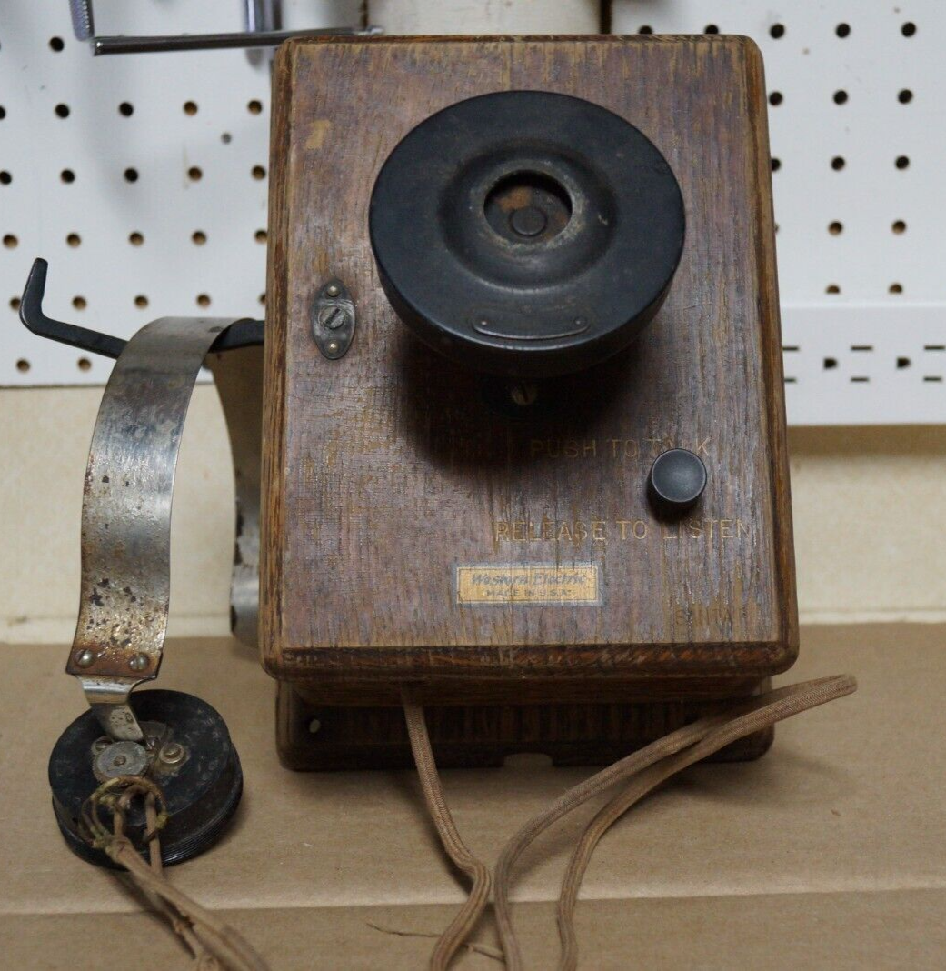 Vintage Western Electric Push To Talk Wall Phone eBay