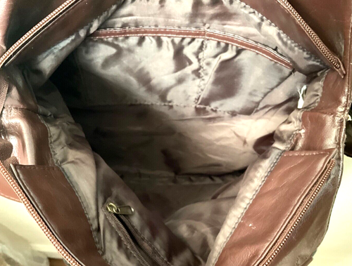 Borsa/borsa a mano con cerchio in ecopelle marrone di Uddini - Foto 6 di 15
